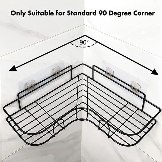 Doucheplank zonder boren, doucheplank, doucheplank, 4-delige badkamerrek, organizer, shampoohouder voor douche, toilet, keuken en slaapzaal