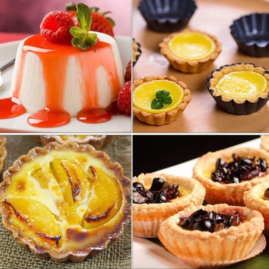 12 stuks eieren cakevorm cupcakes muffin vorm mini taartvorm mentall eiercakevorm taartvormen voor pudding, cake, cupcake, muffin