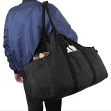 Extra grote brandhoutdrager, houten mand, brandhouttas, draagtas van zeildoek met 2 handgrepen, zwart