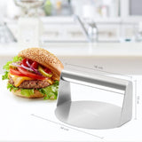 Burger Press 14 cm - Burger Pattie Press Made of Stainless Steel - Easy to Clean Dishwasher Safe - Hamburger Press Patty Press or Burger Steaker Smasher - Robust Design