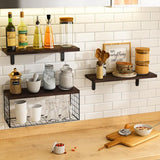 Houten wandplank, wandplank, 3+1-delige zwevende plank, keukenwandplank, planken voor muren, badkamerwandplank, wandboekenplank, wandplanken voor woonkamer, keuken, slaapkamer of kantoor.