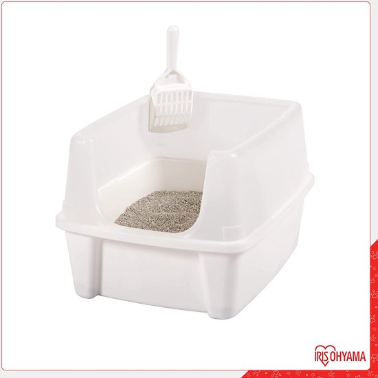 Kattenbak met hoge zijwanden, geen lekkende kattenbakvulling, afneembare hoge rand, instaphoogte: 15 cm, incl. schepje, voor katten - Kattenbak