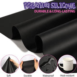 siliconenmat groot, 70 x 50 cm, siliconen mat voor epoxyhars, zwart, 1,3 mm dikke siliconen knutselmat, siliconen onderlegger, anti-aanbak antislip tafelmat, knutselonderlegger, voor giethars,