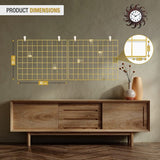 LOYONAL Deco Wandrooster Foto Goud - Metalen Memobord - Wire Wall Grid Panel - Fotowand Van Draadgaas - 2 Pack Grid Photo Wall