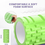 Foam Roller Fasciarol - Foam Roller - Fitness Massagerol voor Triggerpoint Massage in rug, nek, benen tijdens fasciatraining met de Gymnastiekrol voor Mannen Vrouwen. 33 x 14 cm