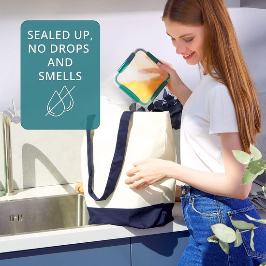 Butterfly - Set 3 x 1,2 l vershouddozen met deksel, luchtdichte maalprepboxen, -40 tot +100 graden, BPA-vrij plastic, tupperblikjes, magnetronservies, vriesdozen, voor vaatwassers