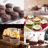 2 stuks 12-delige muffinvorm voor 24 muffinplaten, muffinbakvorm, bakvorm, anti-aanbaklaag, inspiratie, mini-muffinvorm, rond, bakplaat voor muffins cupcake, pan, set, muffin vormen, 35 x 26 x 3 cm