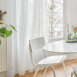 Set van 2 Transparante Voile Gordijnen Vitrage Wit met Ringen in Zacht Stof voor Woonkamer 132x160cm