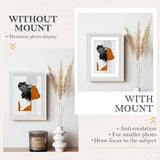 Fotolijst, houten lijst met glasplaat, set van 5 stuks