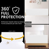 Beschermhoes voor het hoofdbord van het bed, rekbaar, 180-190 cm, stofdicht, verdikt, wit