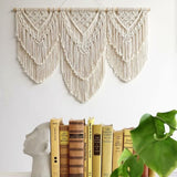 Macramé wandbehang kunst geweven tapijt boho decoratie chic home decor appartement slaapzaal kamerdecoratie, balkon decoratie, wanddecoratie boho (H)