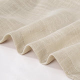 Korte moderne beige gordijnen met oogjes voor woonkamer en slaapkamer, semi-transparante gordijnen met linnenlook, 145 cm lang, moderne landelijke stijl, set van 2, 190 g/㎡