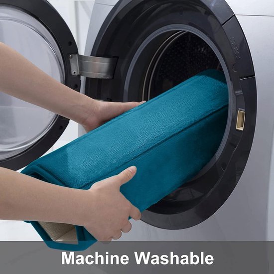 badmat, absorberend, antislip, wasbaar, 51 x 76 cm, blauw