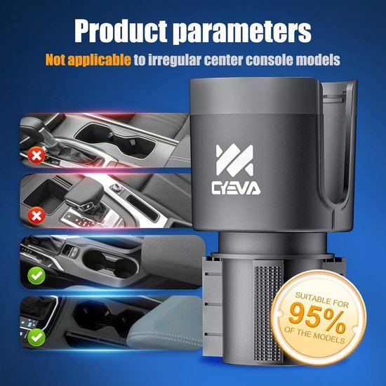 autobekerhouder, bekerhouder, autofriethouder, dienblad voor autobekerhouder, met dienbladhouder, afneembare dienbladtafel