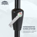 270 cm parasol, patio parasol, tuinparasol, terrasparasol, tafelscherm, martkparasol, 8 ribben, turquoise