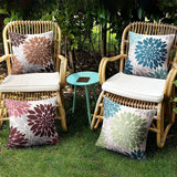 Kussenhoes 40 x 40 cm, lente, zomer, groen, waterdicht, bankkussen, sierkussen, kussenhoes, linnen, outdoor, kussen, bloemen, boho, decoratie, sierkussen voor bank, woonkamer, set van 2