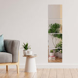 4 stuks HD zelfklevende spiegels van glas, elk 30,5 x 30,5 cm vierkante zelfklevende spiegel, spiegeltegels, zelfklevende set voor woonkamer, slaapkamer, kast, deurkamer, slaapkamer