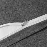 Outdoor kussen, weerbestendig, kussenovertrekken, waterdichte decoratieve kussenslopen, linnenlook, decoratief kussen voor tuin, bank, woonkamer, slaapkamer, set van 2, 50 x 50 cm, donkergrijs