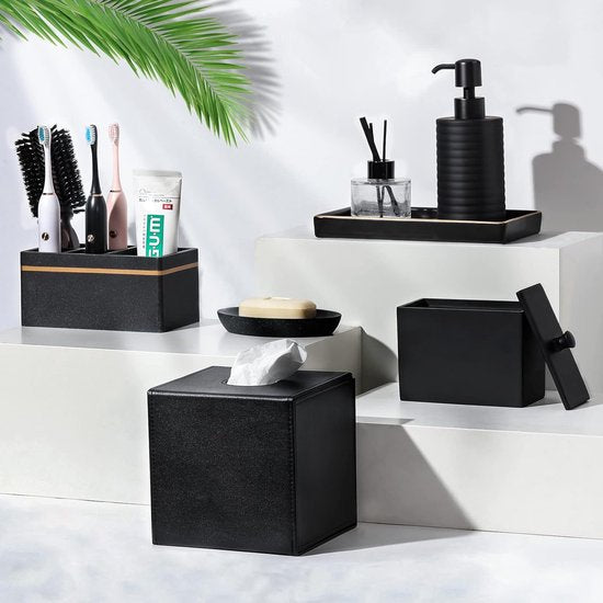 Zeepdispenser, Matzwart, 360 ml, Handwasdispenser, Afwasmiddeldispenser, Pompflesdispenser, Lotiondispenser, Zeepdispenser, Keuken, Badkamer, Douche, Gootsteen, Kolomvorm