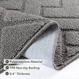 Deurmat voor binnen en buiten, wasbaar, binnentapijt, vuilvangmat, antislip, deurmat voor ingang, patio, hal, tuin, binnen en buiten (grijs, 119 x 180 cm)