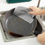 Multifunctionele stalen reinigingsdoek, draadvaatdoek, draadafwasdoek, stalen doek, afwasdoek voor nat en droog reinigen van hardnekkige vlekken van borden, potten, bakplaten, grills, fornuizen, ovens en meer