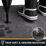 Deurmat, machinewasbaar, antislip, vuilvangmat, hondenmat, super absorberende vloermat voor modderige, natte poten en schoenen