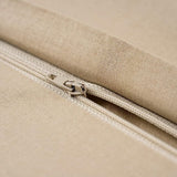 Deluxe Beddengoedset, 155 x 220 cm, 100% katoen, dekbedovertrek met kussensloop 80 x 80 cm, hoogwaardig dekbedovertrek met ritssluiting, Made in EU, beige, 155 x 220 cm