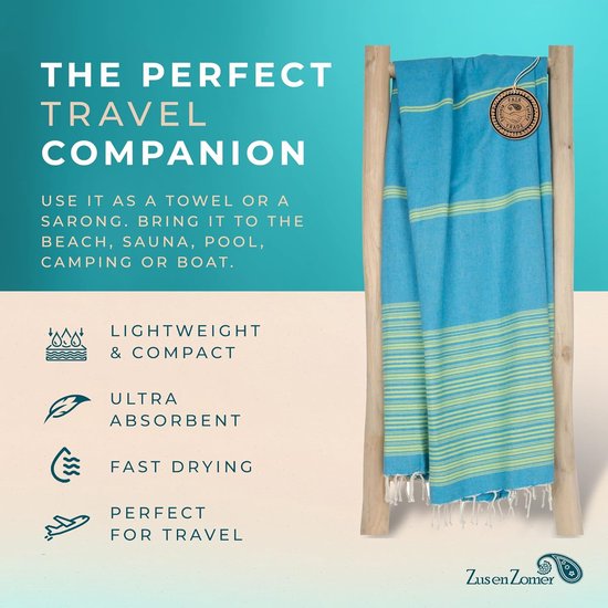 hamamhanddoek, XXL 100x190 cm, voor strand of bad, 100% katoen, handgeweven, exclusief design, 100 x 190 cm