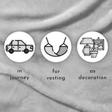 Deken voor bank, bed, knuffeldeken, zachte en warme bankovertrek, XL deken, sprei, pluizige fleecedeken, 150 x 200 cm, deken, dikke bankdeken, woondeken, lichtgrijs