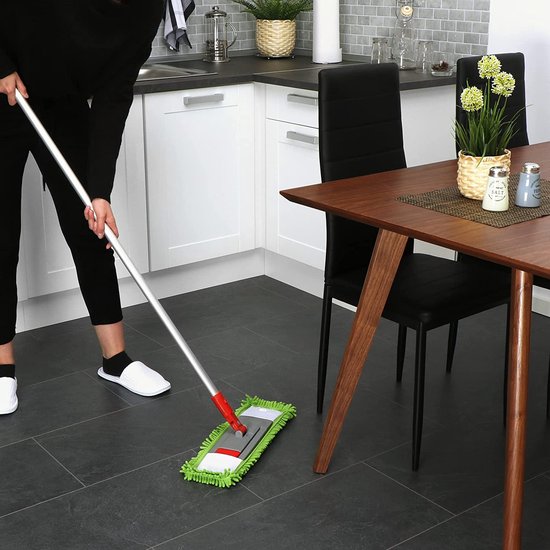 4 x Vervangende Vloerwisserhoes-Chenille Microfiber Wisserhoes voor een grondige reiniging van uw woonruimte (04 stuks - blauw / roze / geel / groen)