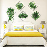 3D groene planten muurstickers, muurtattoo planten groen, muurstickers groene klimop bladeren muursticker, 3D muurstickers planten voor keuken, slaapkamer, woonkamer