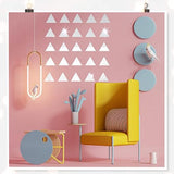 elfklevende tegelspiegel, driehoekige spiegeltegels, wanddecoratie, flexibele spiegel, acryl, doe-het-zelf, voor school, keuken, badkamer, woonkamer, kantoor, decoratie, 8,5 x 8,5 cm, 20 stuks, zilver