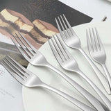 Taartvorken/dessertvorken, 16 stuks, 6,5 inch (16,5 cm), vierkante handgreep, vork, hoogwaardige roestvrijstalen vorken, vaatwasmachinebestendig, spiegelgepolijste vorken voor huis, restaurants,