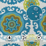 Opblaasbare kruk voor buiten, 50 x 23 cm, van polyester en pvc, voor strand, tuin, zwembad, woonkamer, groen