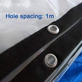 Dekzeil, waterdicht, transparant, met ogen, afdekzeil, bootzeil, met ogen, dik materiaal, 5 ml, voor tuinmeubelen, zwembad, auto, 2 x 3 m