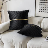 Kussenhoes zwart 45 x 45 cm decoratief kussen sofakussen zacht bankkussen kussenhoes sierkussenhoes verborgen ritssluiting voor woonkamer slaapkamer set van 2