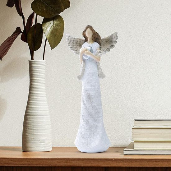 Beschermengel, figuur, gebed, engel, sculptuur, geschenken voor vrouwen, aanmoediging, standbeeld, liefde, sympathie, dankbaarheid, verdriet, vriendschap (19 cm)
