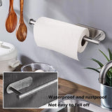 Zewa Keukenrolhouder, kast, zonder boren of boren, onder kast, boren, roestvrij staal, onderkast, papierrolhouder, muur, aangrenzende houder, keukenrolhouder (zilver)