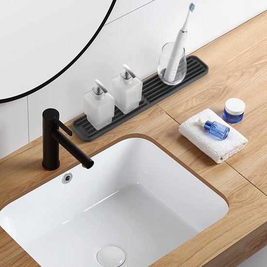 Afdruipmat, 43 x 7,8 x 1 cm ,Grijs