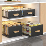 1 stuk telescopische lade, uittrekbare kastorganizer, uittrekbare keukenlade voor keukenkasten, uittrekbare lade (24 cm B x 40 cm D x 18 cm H), boren en spijkeren niet nodig