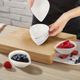 Dip schaaltjes wit keramiek dessertkommen serveerschaal set van 6 - goed voor snacks, dessert, dips en sauzen, granen, ketchup (150 ml/stuks)