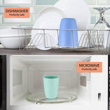 Set van 8 drinkbekers van 350 ml, koffiekopjes voor kinderen en volwassenen, herbruikbare en onbreekbare kopjes voor water, melk, theekopjes, kopjes