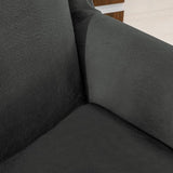 Fluwelen optische stretchhoes voor relaxstoel, fauteuilhoes, complete stoelbeschermer, elastische hoes voor televisiestoel, ligstoel (grijs)