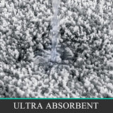 Microvezel zachte badmatten en badmatten, groot, 60 x 120 cm, wollig, waterabsorberend, wasbaar, antislip, douchemat, voor woonkamer, slaapkamer