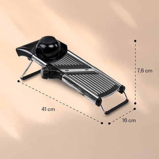 Mandoline keukenschaaf gourmet roestvrij staal 1 tot 9 mm Juliennesnijder
