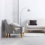 Armleuningorganizer, waterdicht, ruimtebesparend, voor bank of stoel, bed, opbergtas, tv, afstandsbediening, houder voor mobiele telefoon, boek, tijdschriften, potlood (grijs)