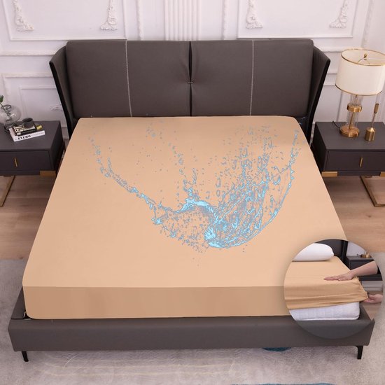 matrasbeschermer voor een matras van 90 x 200 cm heeft een waterdichte TPU-laag die je matras beschermt tegen vloeistoffen, zweet, dranken, enz