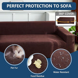 Sofa Cover, Sofa Protector, Sofa Cover 2 Seater, Sofa Cover, Waterproof Stretch Sofa Cover, Throw, Universal Couch Cover, Corner Sofa for L Shape, Requires Two Couch Covers (2-Seater, Dark