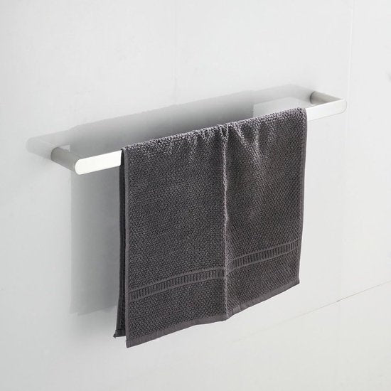 Handdoekhouder 60 cm, roestvrij stalen handdoekstang voor badkamer en keuken, chroom