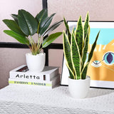 Kunstplant 40 cm kunstplanten in pot, voor indoor decoratie, thuis, bureau, badkamer, slaapkamer, woonkamer decoratie (4 stuks)